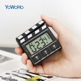創意復古打板計時器 電影打板造型電子靜音定時器 廚房烹飪學生正倒計時器 電子靜音定時器 電子碼錶 可磁吸計時器 擺件