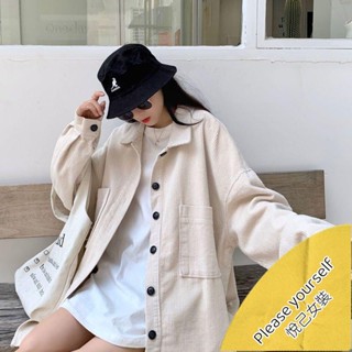 【臺灣出貨】150公斤可穿 大尺碼 長袖外套女 大碼女裝胖mm韓版ins燈芯絨長袖風衣外套微胖顯瘦上衣 大尺碼女裝 潮q
