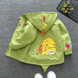 兒童連帽外套春秋上衣2024新款春秋薄款衣服男女童韓版洋氣衝鋒衣