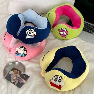 U型枕🎀 刺繡蠟筆小新可愛卡通u型枕情侶款便攜旅行坐車護頸枕睡覺枕駝峰