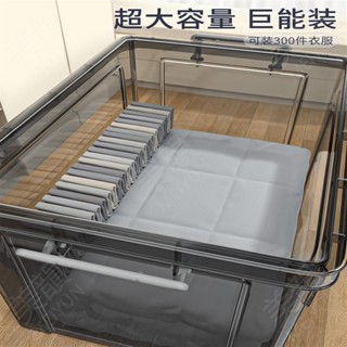 ✨熱賣推薦✨大容量透明收納箱家用衣櫃衣物塑膠盒子玩具後備箱收納盒子