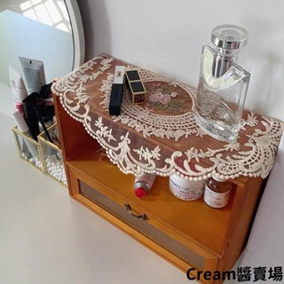 Cream醬田園風 布藝 拍照道具 背景桌布 桌巾 桌旗 北歐風 復古縷空 桌布 蕾絲桌布 手工鉤針 花邊 桌墊