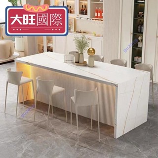 【大旺國際】特惠尺寸客制島臺隔斷家用巖板中島臺廚房餐廳隔斷餐桌一體櫃小戶型大理石沙發後靠吧檯BO