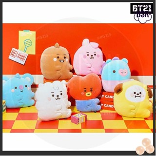 新款 BTS 防彈少年團 bt21抱枕可愛卡通娃糖果抱枕側身玩偶汽車靠墊