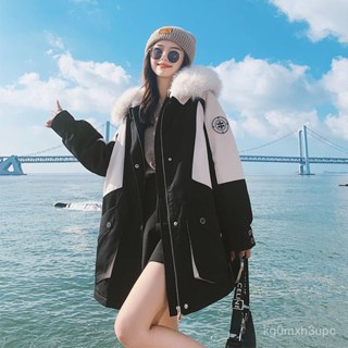 【BBUI】工裝派克服外套 女 羽絨外套 棉服冬季2024年新款韓版寬鬆ins加絨加厚潮 GA1O