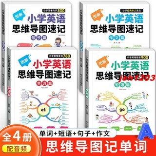 🎯全新 小學英文單字心智圖速記 小學常用必背單字英文片語句子作文