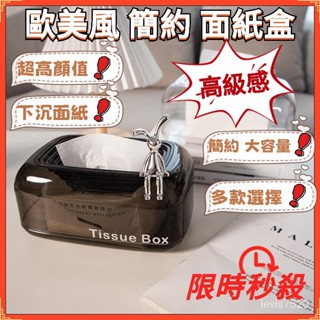 💥臺灣出貨【全網最低】現代簡約紙巾盒 輕奢紙巾盒 高階感家用客廳高檔餐巾紙盒子 創意紙抽盒 下沉式抽紙盒 紙盒紙巾收納