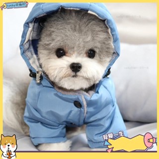 🐶寵物館🐶比熊泰迪博美雪納瑞貴賓小型犬秋冬狗狗衣服加厚保暖防寒棉衣qwe