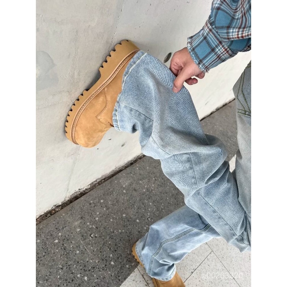德比鞋男增高厚底高級感大頭皮鞋男潮款休閒男鞋英倫風低幫大黃靴 NISC