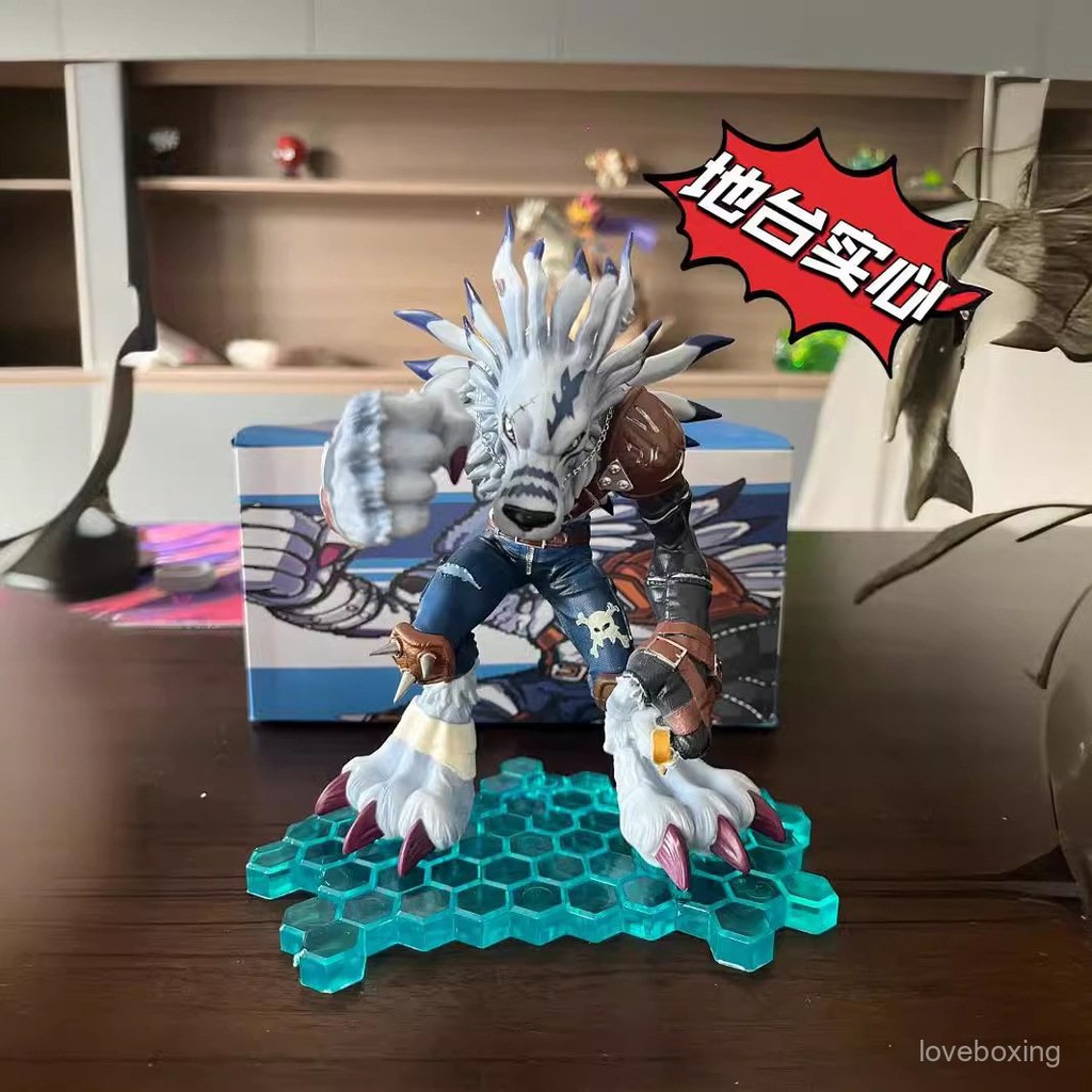 【髮光版】數碼寶貝巨浪獸人加魯魯手辦模型禮品動漫週邊擺潮玩GK