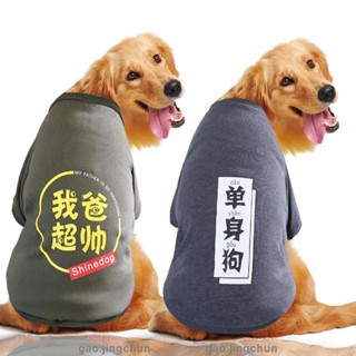 ⭐臺灣發貨免運⭐大狗秋冬大學T 中大型犬金毛薩摩邊牧寵物衣服 狗狗衣服/熱賣