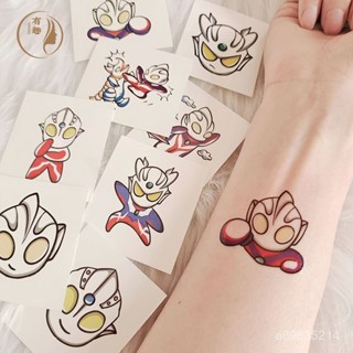 精選好物✨YOUQU紋身貼ins奧特曼卡通可愛紋身貼紙兒童紋身貼無毒持久可水洗