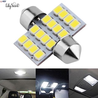 適用於🚗車燈🚗汽車燈31MM 16SMD 3528 1210 汽車LED雙尖燈車頂燈