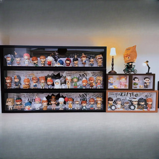 收納櫃 展示櫃 手辦展示 櫃子 透明 泡泡瑪特展示盒molly小野手辦盲盒收納櫃防塵透明展示盒diy 亞剋力 sam