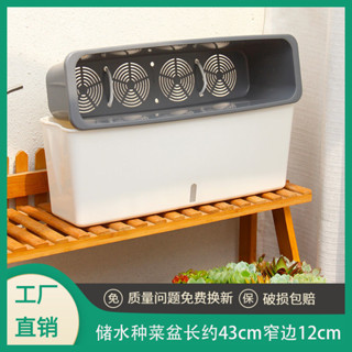 培育用品 陽臺種菜盆窄邊儲水菜園子家庭蔬菜花卉種植箱長方形長條盆菜籃子