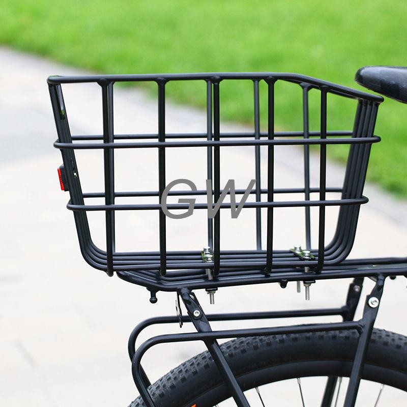 自行車后置鋁合金車筐后座籃子折疊車書包車籃單車加大菜籃后貨架