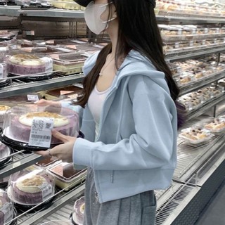 🚚免運 熱🚚靜靜 臺灣限時活動 短款外套女春秋款2024新款連帽衛衣小個子休閑上衣初秋裝韓系穿搭