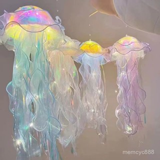 特賣生活館🔥2024龍年網紅七彩水母小燈籠手工diy髮光玩具新春節過新年裝飾品