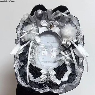 ins風蕾絲咕卡套【暗翼守護】天使翅膀原創diy手工咕卡套成品 痛包裝飾 kpop追星小卡 硬卡套 展示小卡卡套 咕卡套