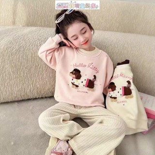 ✨女童帽T 兒童大學t 連帽衛衣 加絨 韓版冬裝 秋冬上衣 【加絨加厚】新款女童衛衣加絨加厚兒童衛衣百搭加厚一體絨