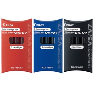 PILOT 百樂 卡式V5鋼珠筆卡水3入 鋼珠筆墨水管 BXS-IC【金玉堂文具】