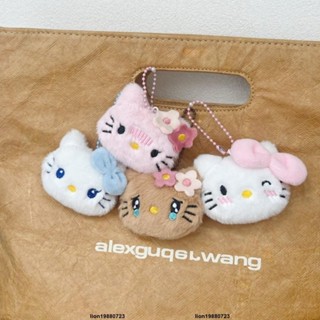 臺灣發貨🔥免運🔥吊飾 卡通 毛絨 KT貓咪 公仔 hellokitty 珠鏈 可愛 貓貓 玩偶 書包 鑰匙 裝飾