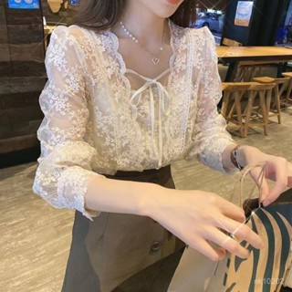 上衣女 設計感 辣妹必備超大碼300斤洋氣僊女上衣內搭襯衫設計感春秋新款甜美長袖衣 臺灣熱賣