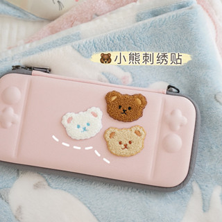 DOUBBLE 裝飾 收納 居家餐具小c雜貨 可愛ins毛絨小熊刺繡貼百搭時尚自粘裝飾布貼衣服補丁貼