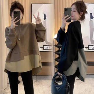 🎆雅軒🎆限時低價🎆M-5XL 大尺碼衛衣女春秋款大碼胖mm寬松休閑時尚外穿長袖上衣300斤