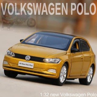 🔥臺灣出貨🔥模型車 1：32 福斯 大眾 POLO 波羅 汽車模型 模擬六開門 合金玩具車模 收藏擺件生日新年聖誕節