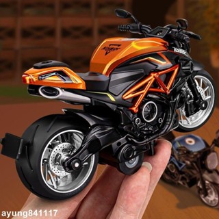 臺灣熱賣 模擬汽車模型1:8 合金機車模型15cm模擬賽車回力聲光機車耐摔兒童玩具車禮物男孩汽車