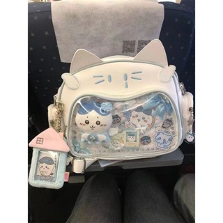 ⭐優選熱賣⭐ 潮酷千禧辣妹痛包 百搭機械貓小揹包 2024新款流行旅行雙肩包 時尚揹包個性選擇