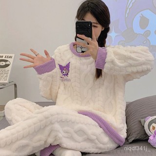 珊瑚絨家居服 法蘭絨睡衣 長袖睡衣 冬天睡衣 韓國家居服 大尺碼睡衣 女睡衣 女家居服 長袖睡衣 居家服 韓國家居服