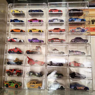 臺灣出貨🔥風火輪收納盒合金小汽車模型TOMICA1:64兒童玩具多美卡透明收藏架lego展示盒