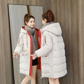 免運📣羽絨棉服女中長款棉衣新款韓版學生寬鬆加厚大尺碼棉衣棉襖冬季外套