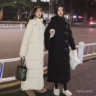 超長版到腳踝棉衣女學生韓版寬鬆長版大碼棉服女2024冬季新款棉襖 防寒 短款保暖白鴨絨外套 羽絨外套連帽1223 OET