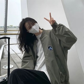 🚚實拍+免運 外套上衣女 夾剋外套 飛行夾剋 機車服 棒球服 寬鬆 美式複古棒球服女小個子2024年春秋季新款寬鬆韓版