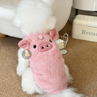 🐕‍🦺寵到家 冬裝新ins風加絨保暖寵物狗狗貓咪衣服泰迪比熊貴賓卡通刺繡背心 寵物服裝 寵物衣服 搞怪衣服