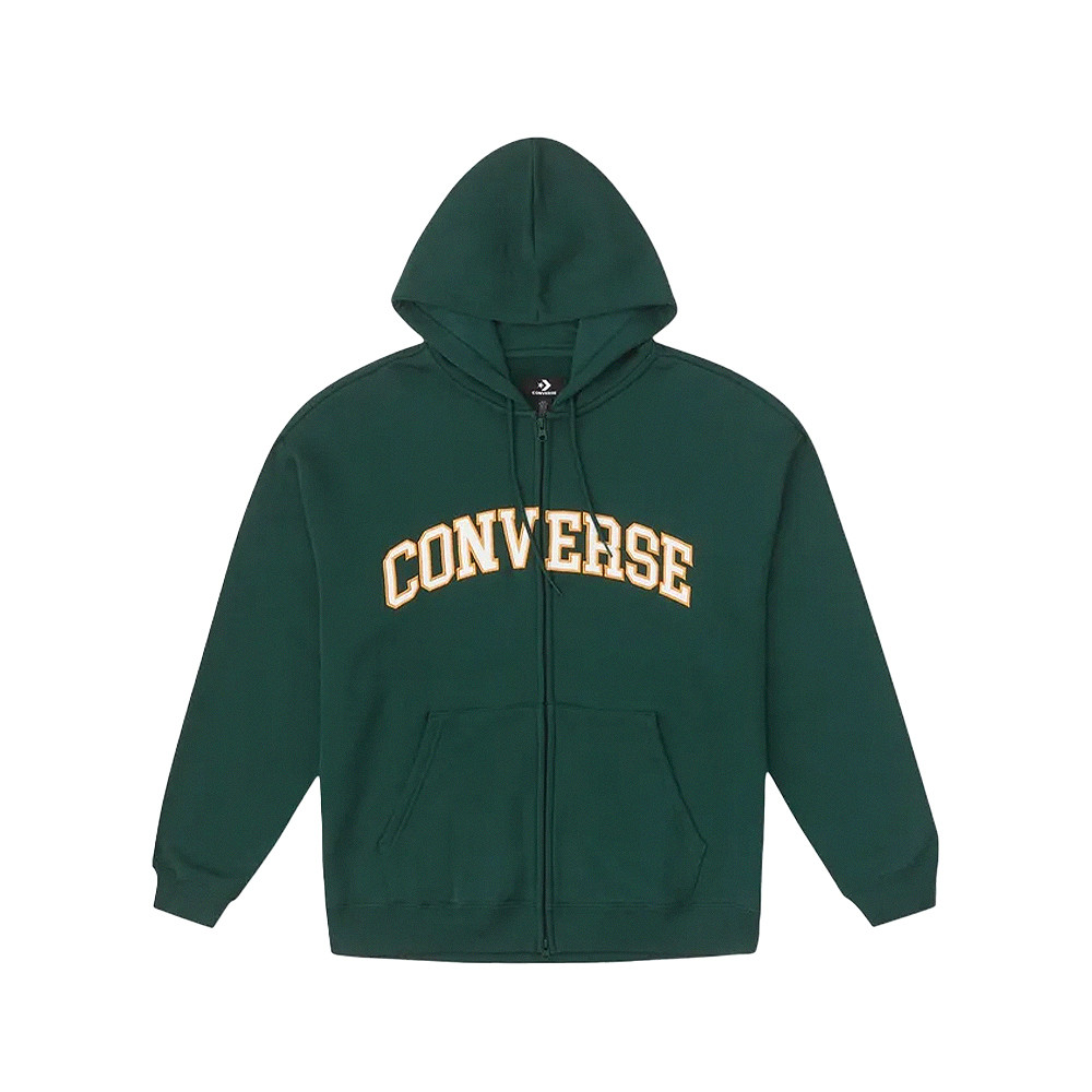 Converse Retro Chuck FZ Hoodie 男款 綠色 休閒 連帽 外套 10027083-A03