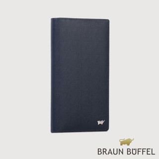 【BRAUN BUFFEL】HOMME-M 17卡兩折長夾-深藍色(德國小金牛台灣總代理)/BF306-301-MAR