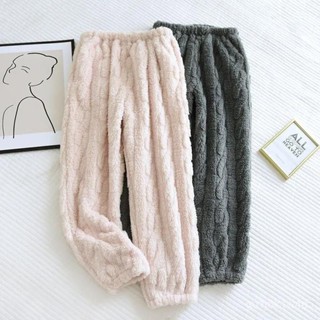 【兒童睡衣 居家服】加絨加厚兒童法蘭絨睡褲男童女寶寶冬季珊瑚絨家居褲寬鬆保暖長褲 SMPY