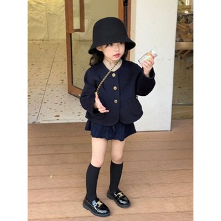 👶👱‍♂台灣出貨🚚 小香風套裝裙 小香風套裝套 半身裙套裝 秋冬 女童小香風外套 女童小眾加厚外套半裙小香