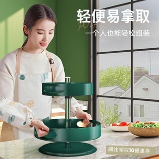 臺灣出貨 可旋轉廚房調料置物架多層臺麵調料收納架廚房調料盒轉盤可移動居家收納 廚房收納架 2OHH