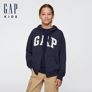 Gap 男童裝 Logo刺繡連帽外套-海軍藍(743966)