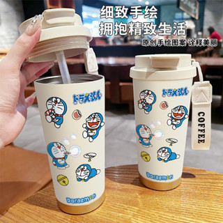 免運💖多啦A夢兒童保溫杯咖啡杯大容量雙飲男女學生車用隨手水杯子M177