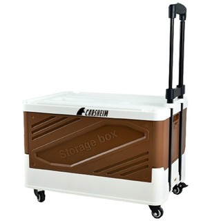 「智星小店」車載後備箱收納箱便攜伸縮拉桿可折疊儲物整理箱戶外小推車大容量