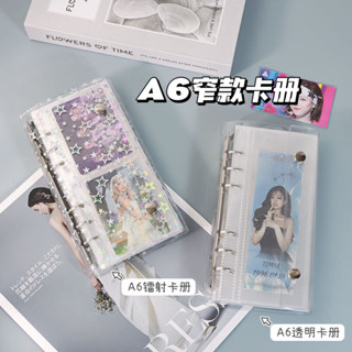 臺灣熱賣 卡冊 收納冊 卡套 A6窄款卡冊pvc高透雙面創意內頁ins透明拍立得相簿小卡貼紙收納冊 coca