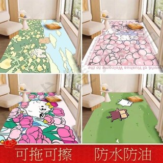 臺灣出貨 卡通動物免洗pvc地墊 陽臺地墊 廚房地墊 客廳地墊 寵物地墊 玄關地墊 臥室地毯 防水防滑防曬 可定製 熱銷