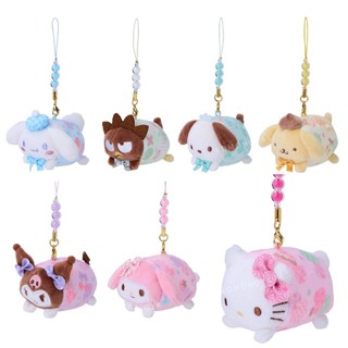 【現貨】小禮堂 Sanrio 三麗鷗 迷你玩偶吊飾 (和風圖案) Kitty 美樂蒂 大耳狗 酷洛米