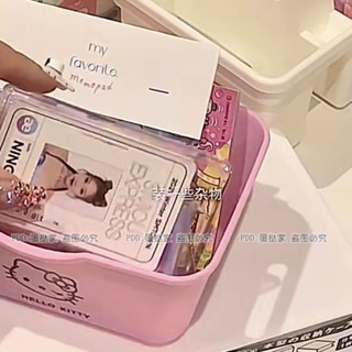 ✨桃園出貨✨可愛貓房間裝飾收納盒桌面ins化妝品發卡手機殼收納筐籃